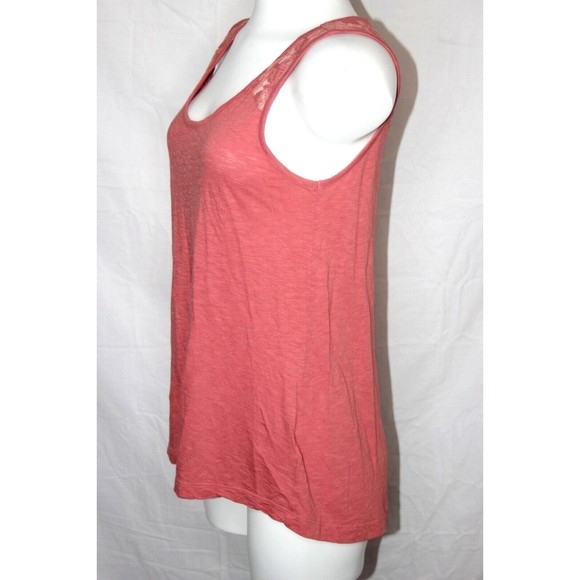 Kenar Womens Pink SleevelessTank Top Lace Detail Scoop Neck Tunic Size Small - Picture 5 of 8